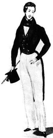 Мужской костюм в 40-е - 50-е гг. XIX века 